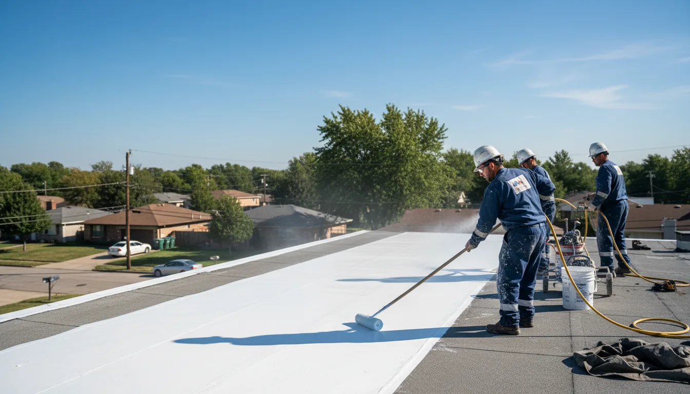 Commercial roof coating in Rio Vista, TX near me